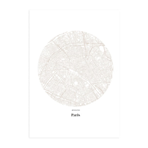 Lámina Paris Map