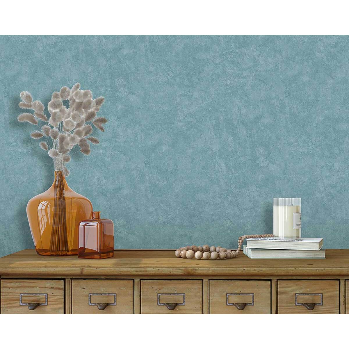 Papier peint texture minérale bleu apaisant