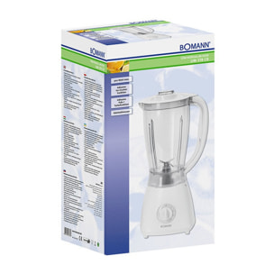 Blender Mixeur universel 1,5L 500W Bomann UM 378 CB Blanc