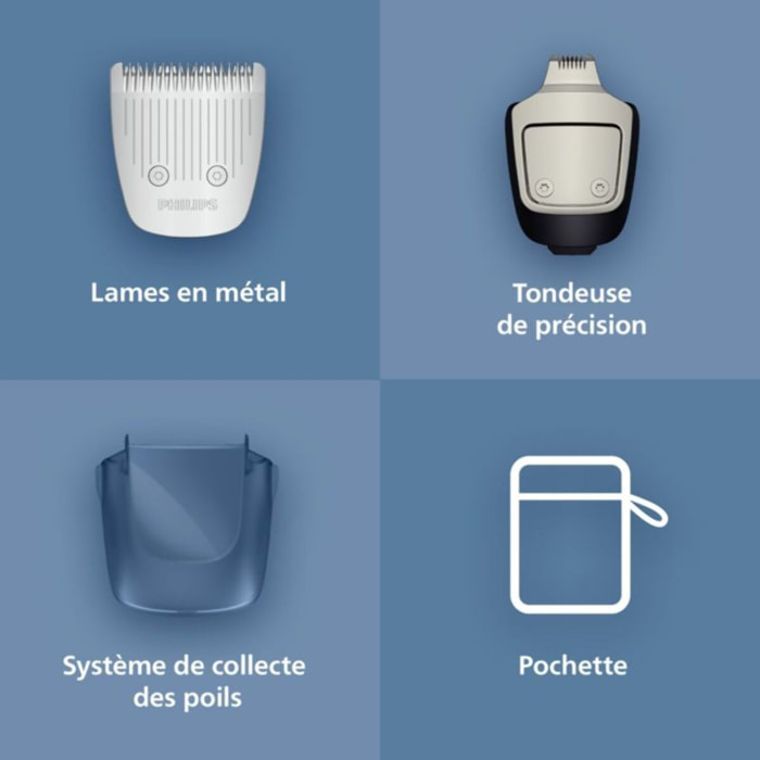 Tondeuse barbe PHILIPS BT5775/15 Series 5000, molette réglable,  40 hauteurs de coupe, précision 0,2 mm, autonomie 100 mn