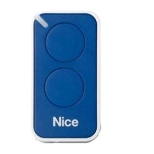 Transmisor de control remoto azul de 2 canales para puerta de garaje y portón - INTI2B
