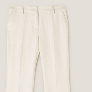 Motivi - Pantalones flare elegantes - Blanco