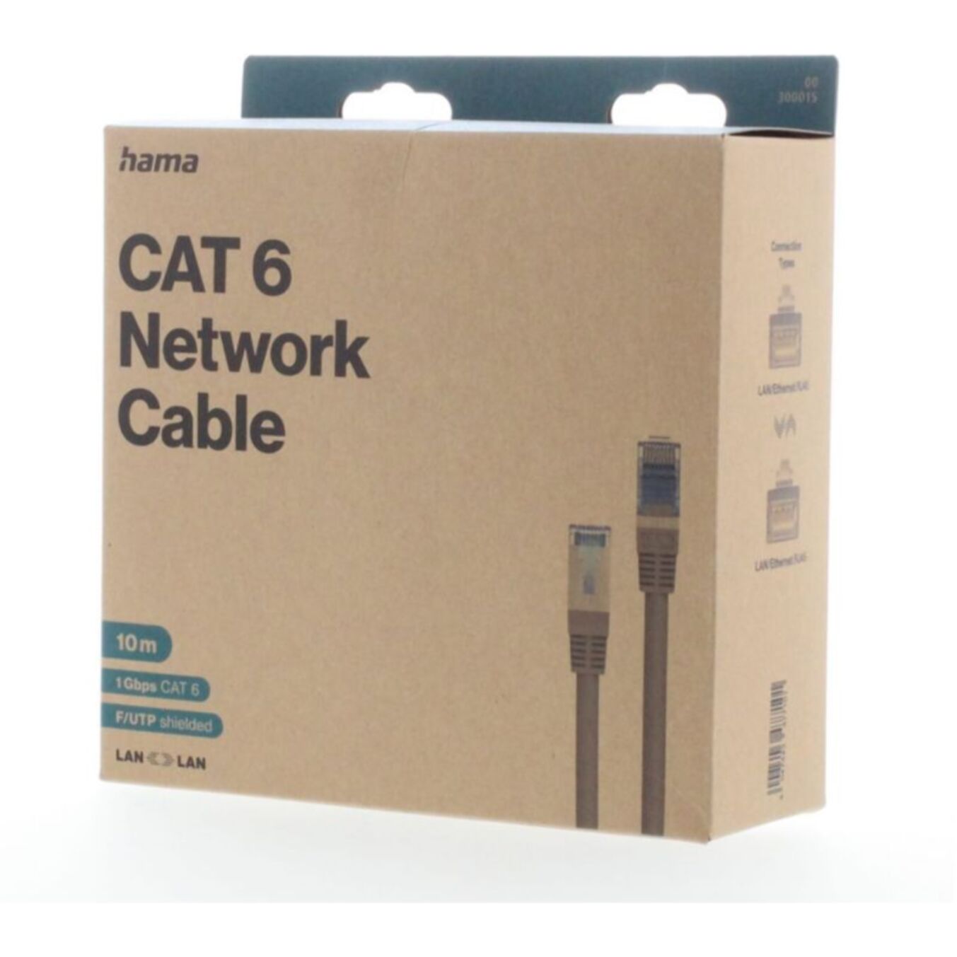 Câble Ethernet HAMA RJ45 10M DROIT CAT6 Gris
