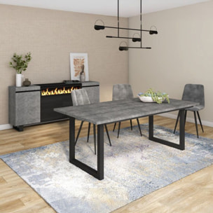 Mesa de comedor Altea 200 Cemento Negro