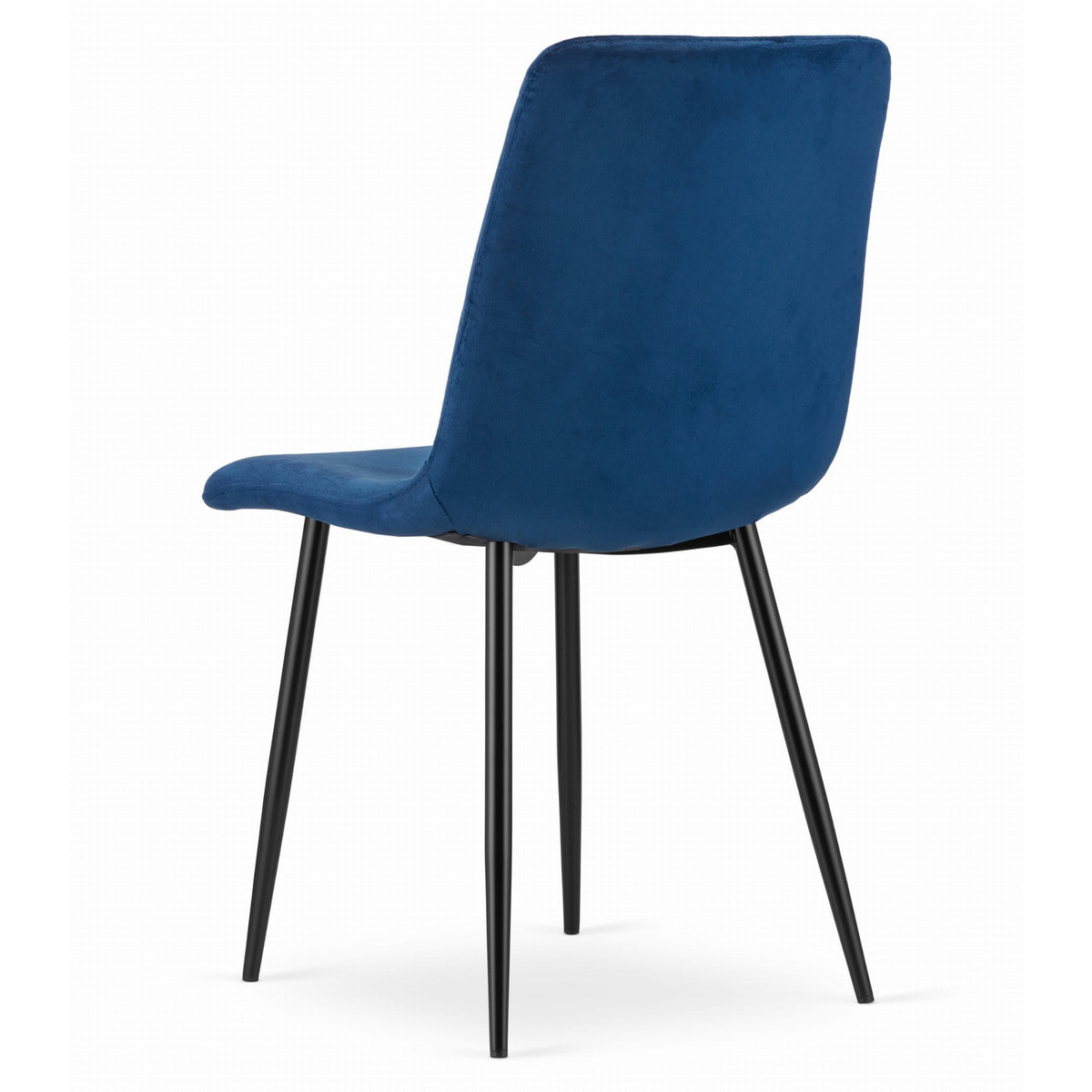 Set di 2 sedie Turin in velluto blu notte e metallo