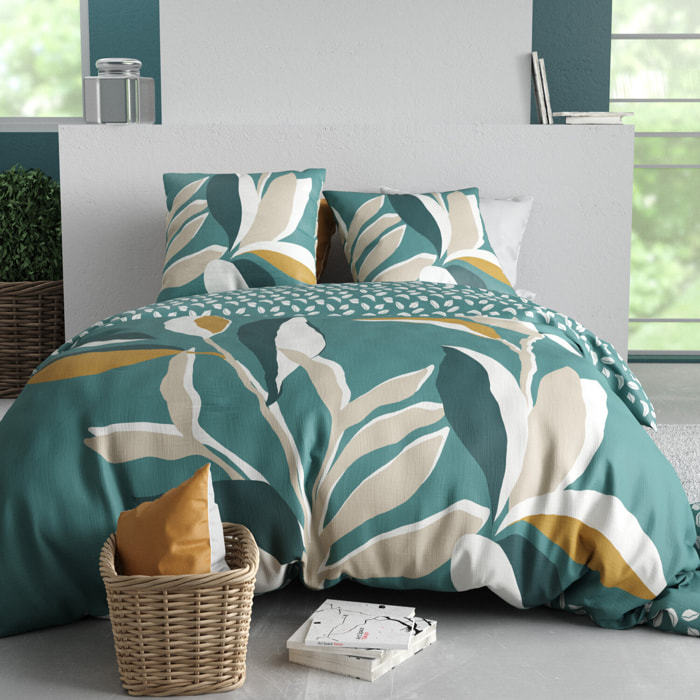 Parure housse de couette 3pcs 100% coton 57 fils odalie