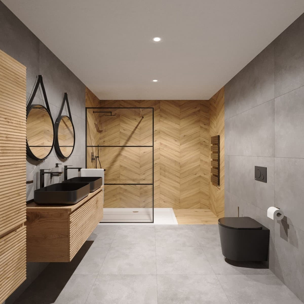 Walk-in 140x200cm Paroi en verre sérigraphié 8 mm anticalcaire, avec bras et profilés noir mat (SATBWI140CPPRC)