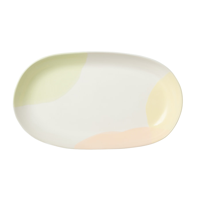 J-Line assiette Ovale Point - porcelaine - mix - 4 pcs