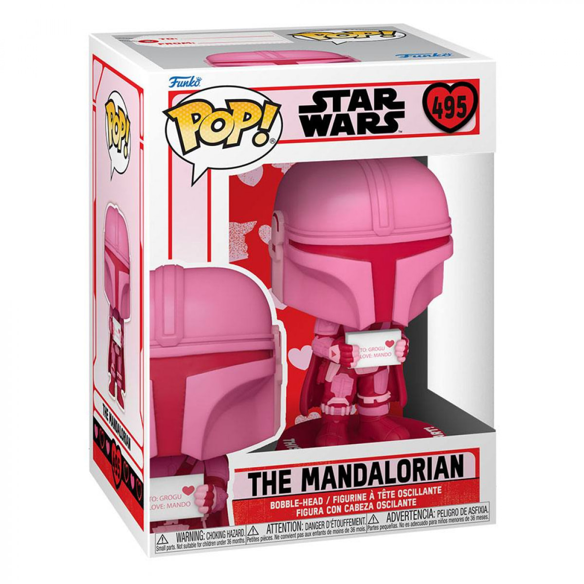 Star Wars Valentines Pop! Star Wars Vinile Figura Grogu 9 Cm Funko