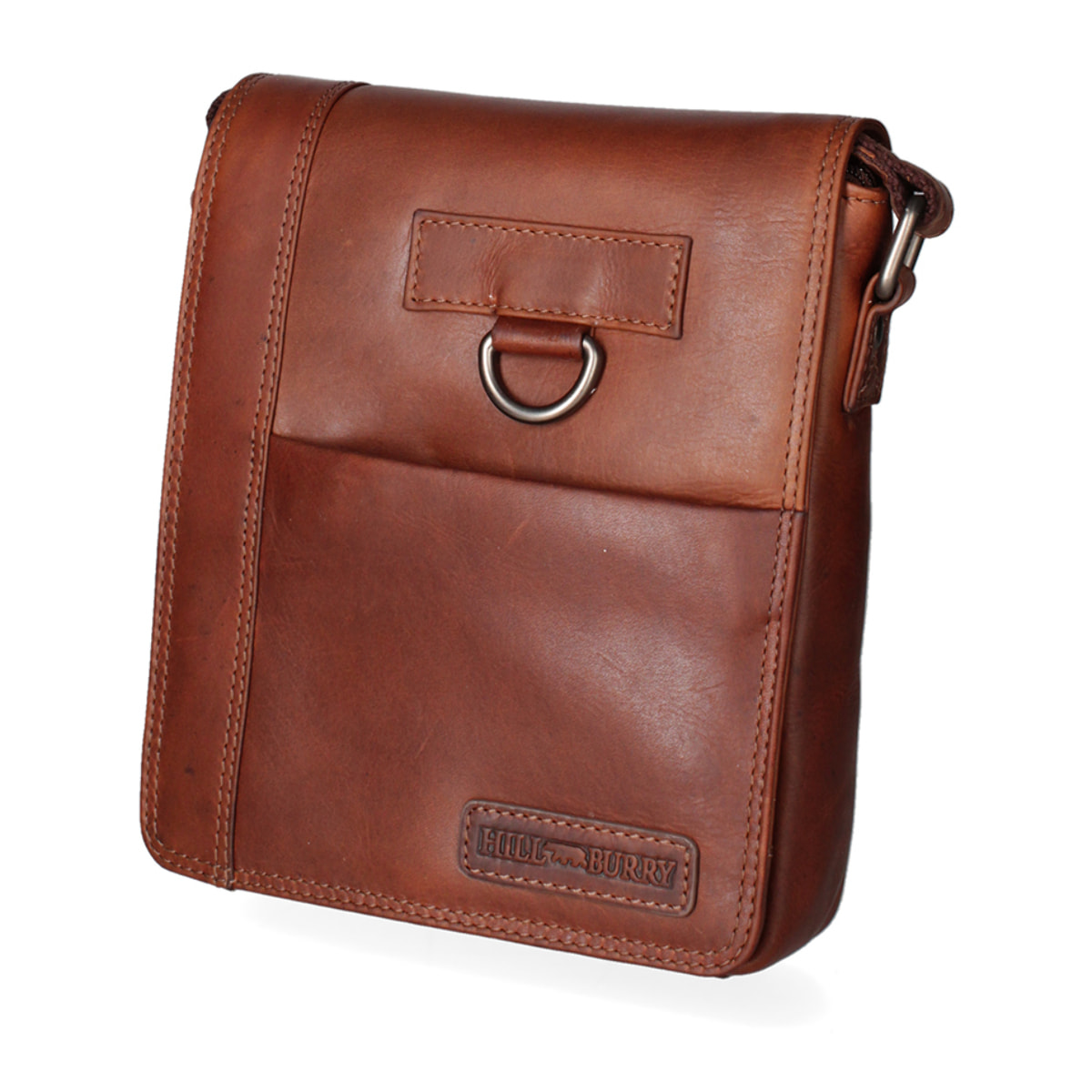 Borsa a tracolla da uomo In Vera pelle Made in Italy 20x25x6 cm