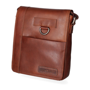 Borsa a tracolla da uomo In Vera pelle Made in Italy 20x25x6 cm