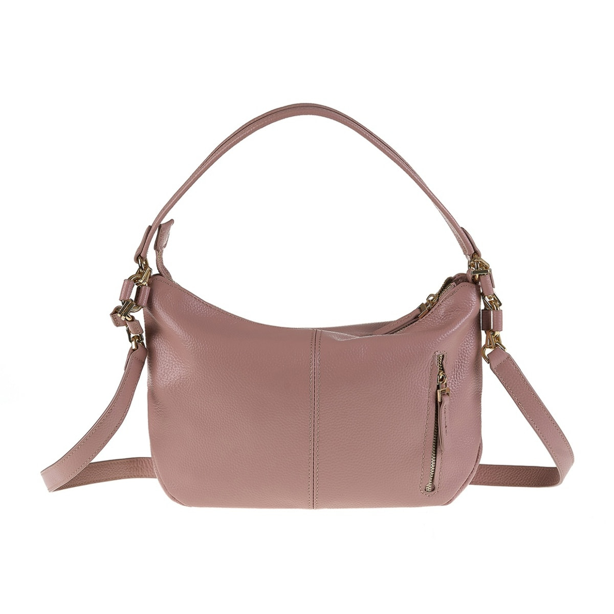 Borsa a spalla da donna Made in Italy - Modello Edera Plus - 100% pelle - 32.5 x 19.0 x 10.0 cm