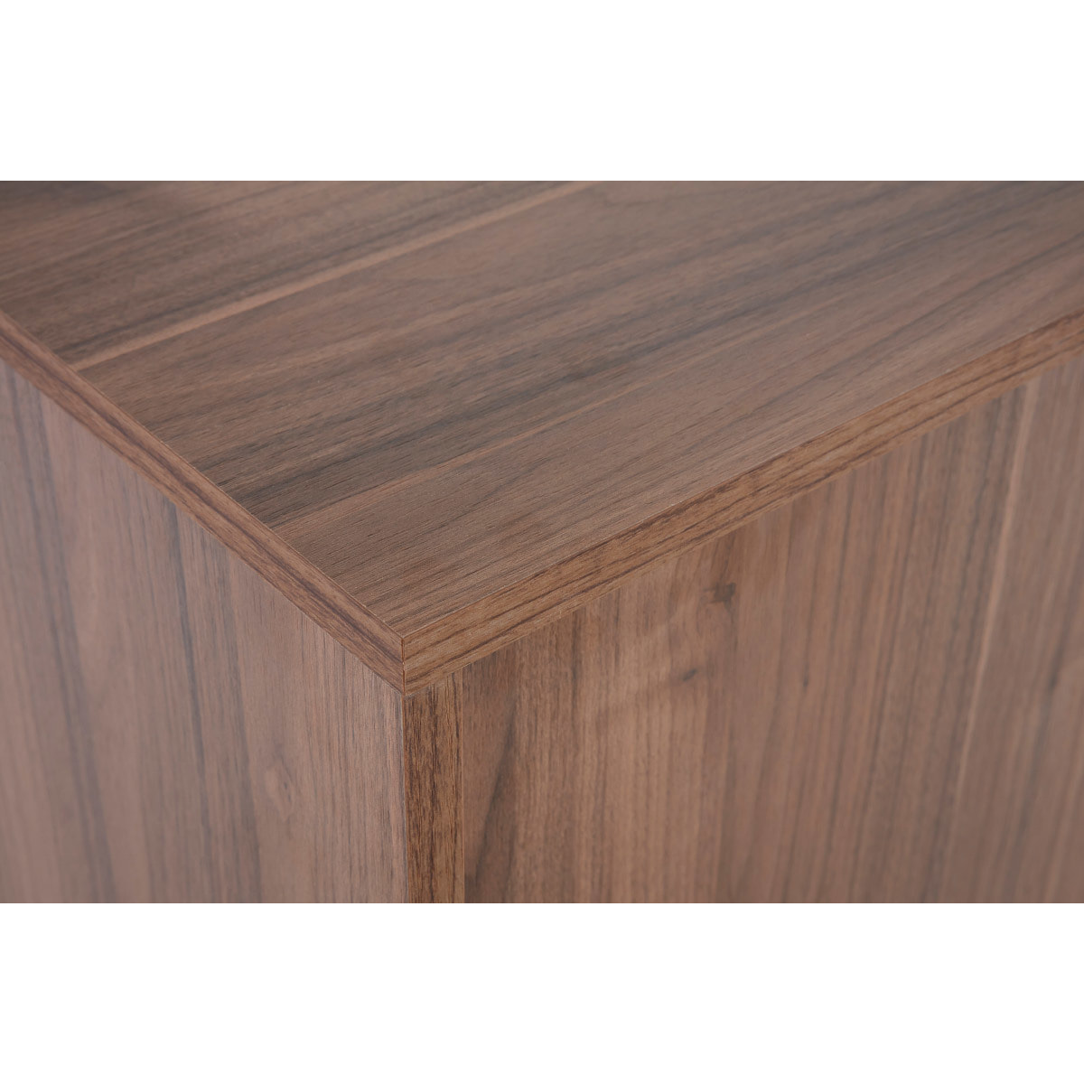 Buffet vintage finition bois foncé noyer 4 portes L180 cm COMO