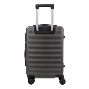 Juego de 3 maletas Trolley, en material ligero ABS de alta resistencia. Cerradura numérica y 4 ruedas dobles extraíbles y giratorias 360°.