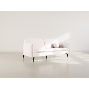 Lexie - Canapé convertible clic-clac 2 places en velours côtelé - Beige