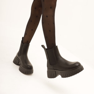 STIVALETTO CHELSEA BASSO PLATFORM NERO