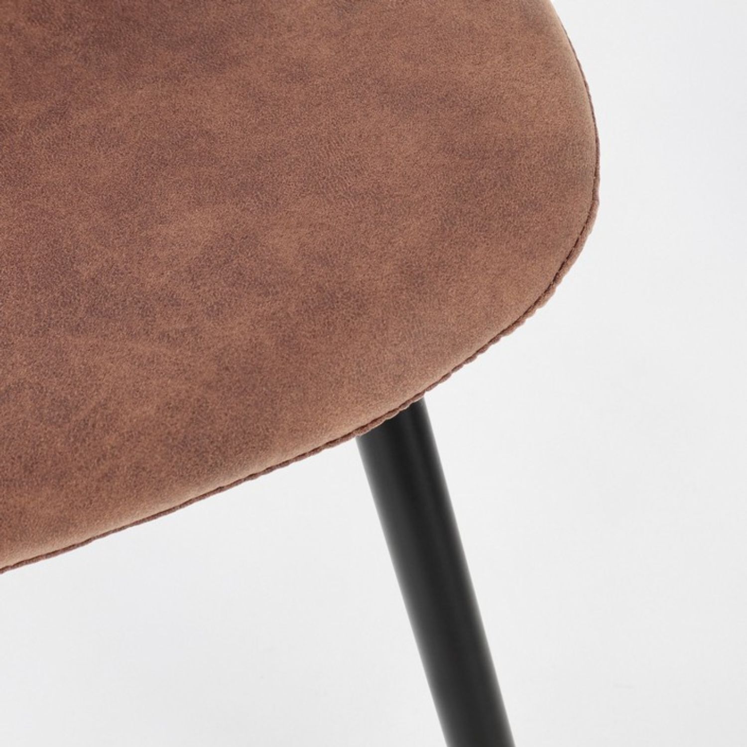 Set di sedie IRELIA in similpelle cognac e acciaio antracite