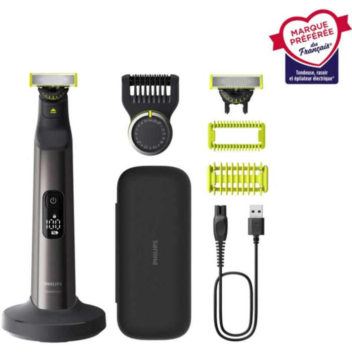 Tondeuse multi usages PHILIPS OneBlade QP6652/61, molette réglable, 20 hauteurs de coupe, précision 0,4 mm, autonomie 120 mn