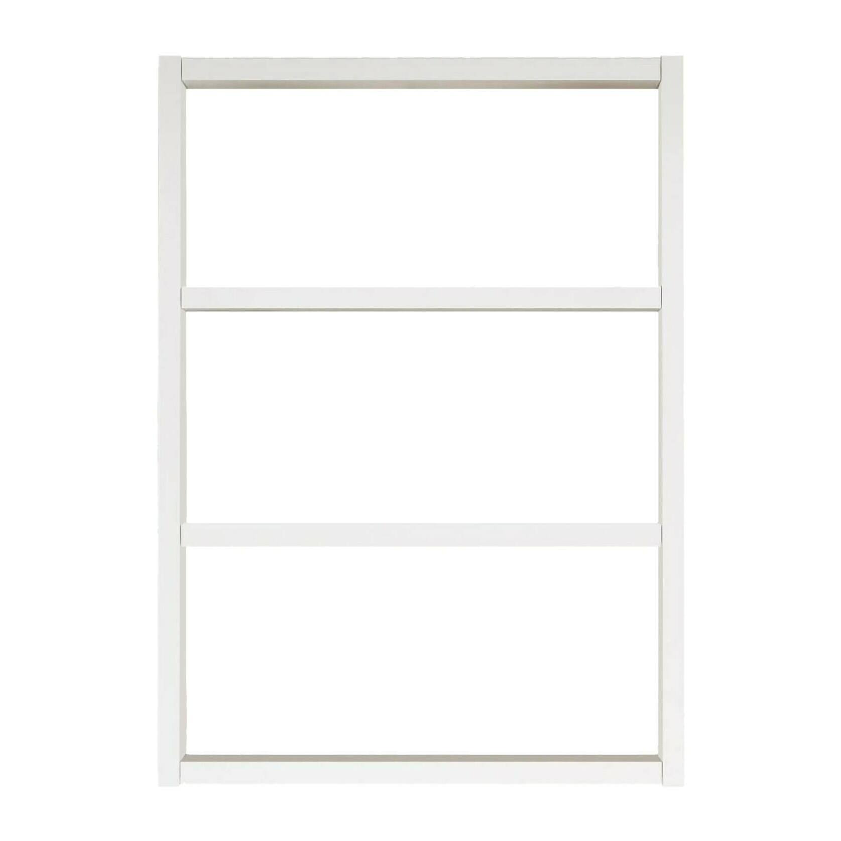 Mensola Dalbier, Scaffale, Ripiano a muro, Scaffalatura multiuso, 43x9h60 cm, Bianco