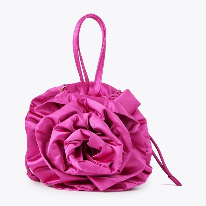 Borsa floreale satin