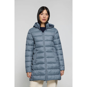 Abrigo Suzette ultralight azul denim con parche Rigby Go