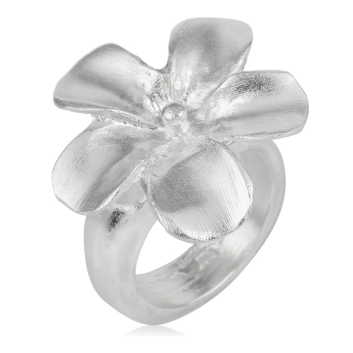 Anillo plata925 chapado "Flor grande" talla 16