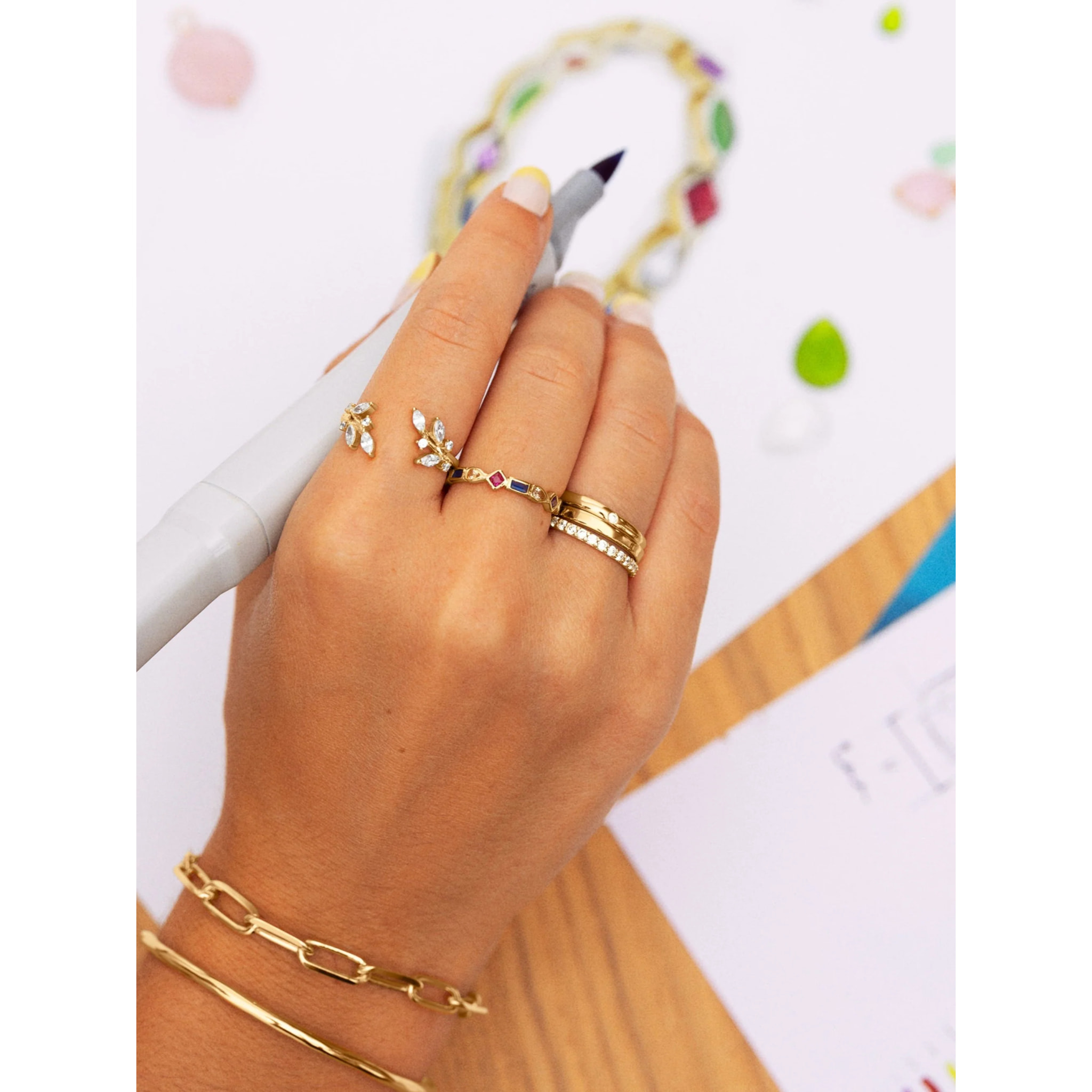 Anelli Pack 3 Choices Rings Placcato Oro