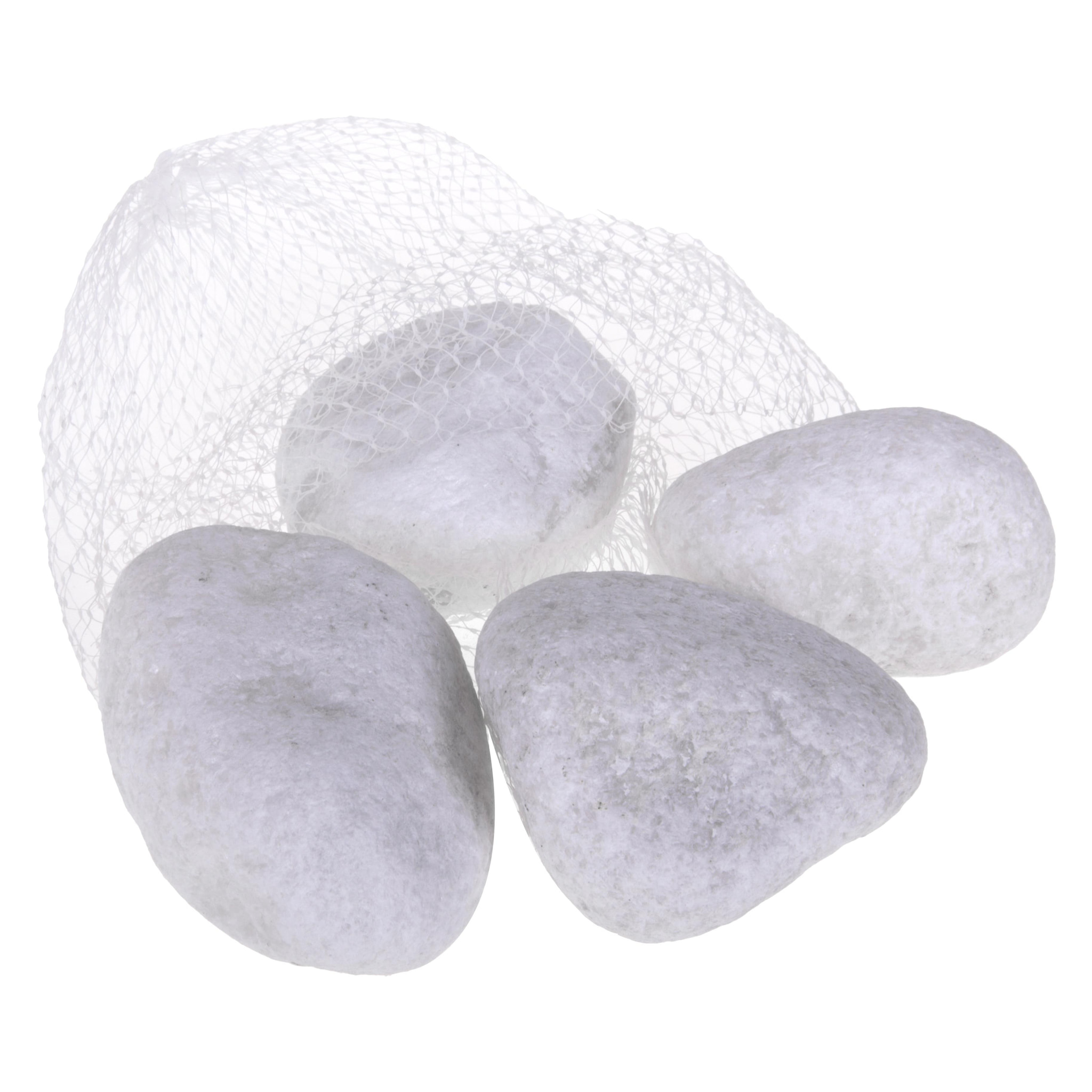 Sassolini Bianchi, 1 Kg. Misure 5/8 Cm - Pezzi 12 - 14X4X11cm - Colore: Bianco - Bianchi Dino - Sassi E Sfere In Vetro