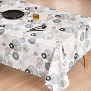 Nappe imprimée anti-tâches CALEB GRIS