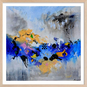 Poster  virgule Affiche + cadre en bois - Chêne