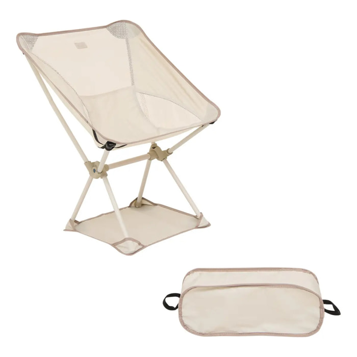 Chaise camping pliable beige