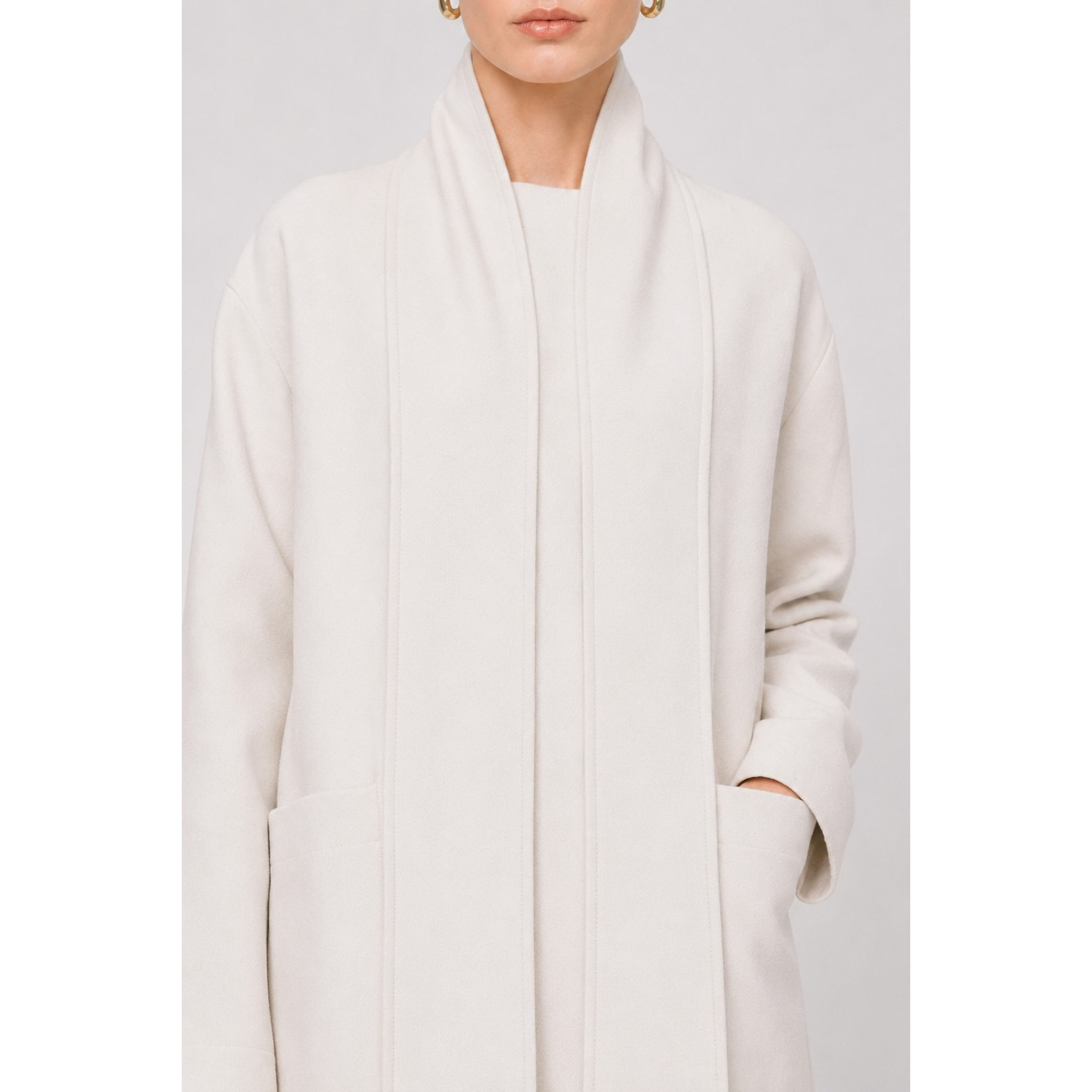Kocca - Cappotto da donna aperto con collo a scialle e tasche Donna