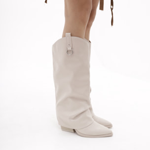 TEXANO ALTO RISVOLTATO CHOCOLA' PANNA