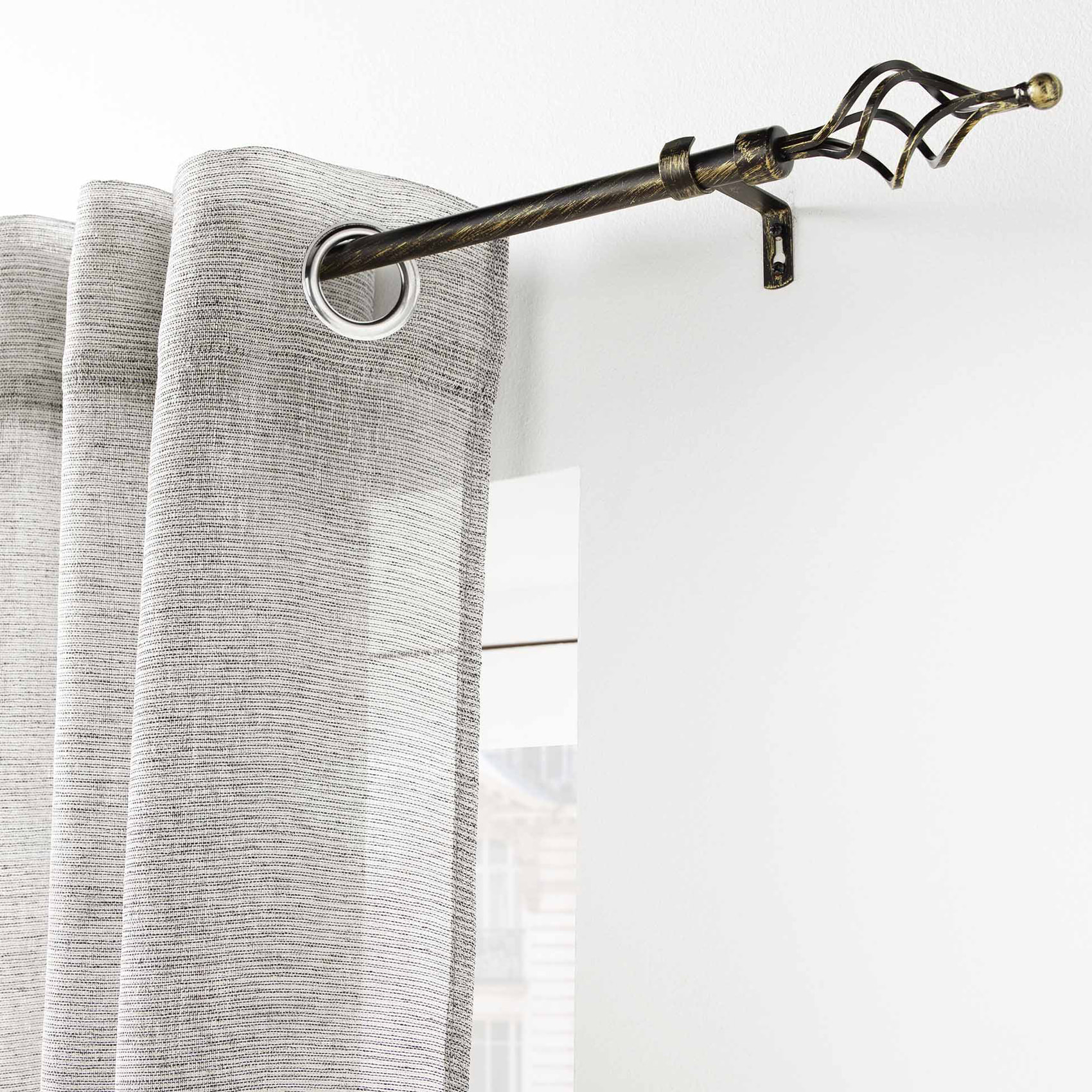 Tringle extensible en kit patiné - Noir