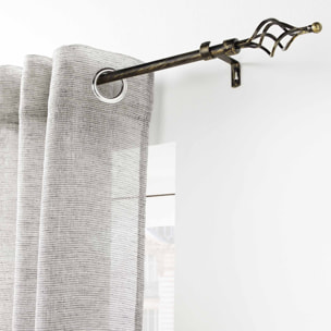 Tringle extensible en kit patiné - Noir