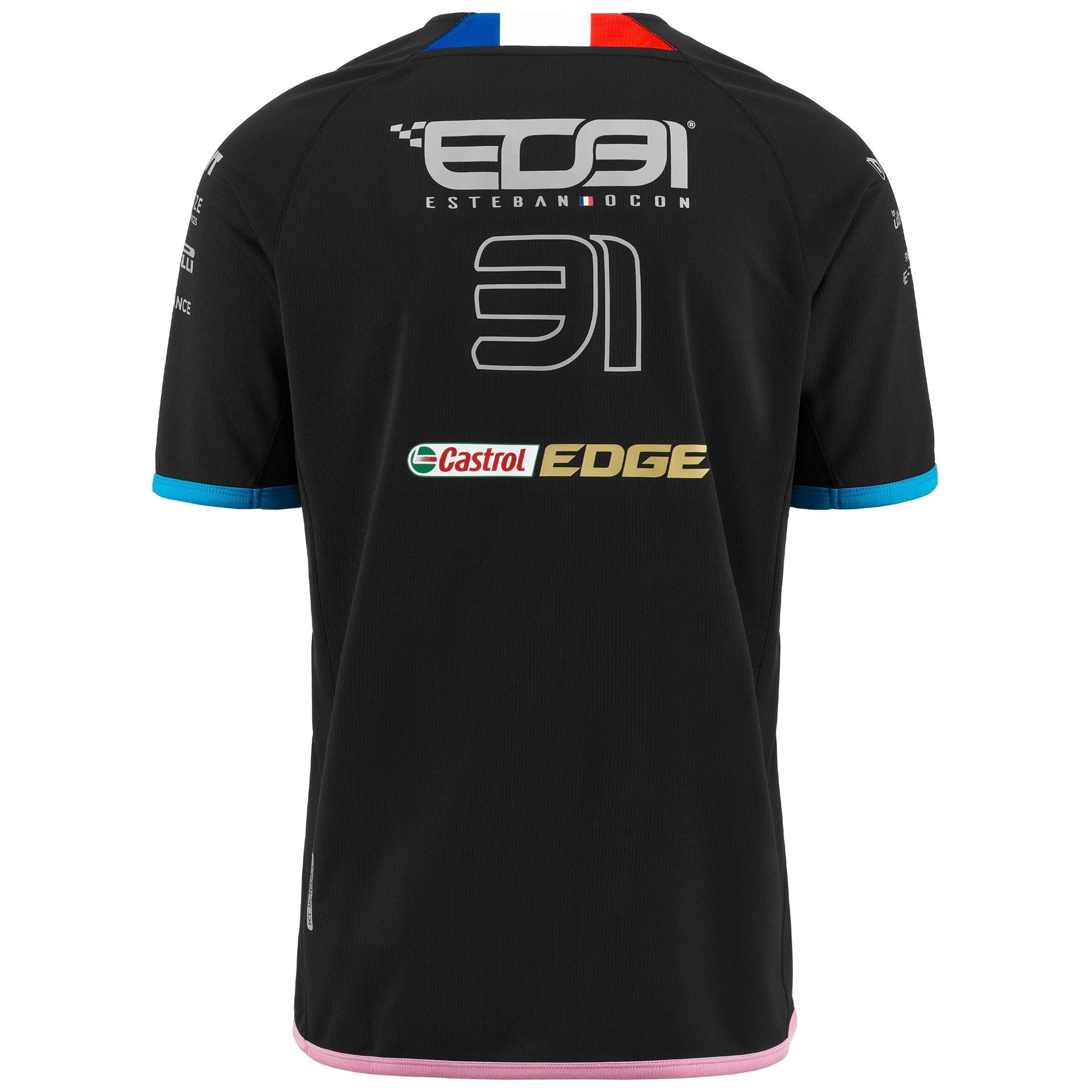Kappa - Maglie gioco Bambino Nero - KOMBAT OCON ALPINE F1