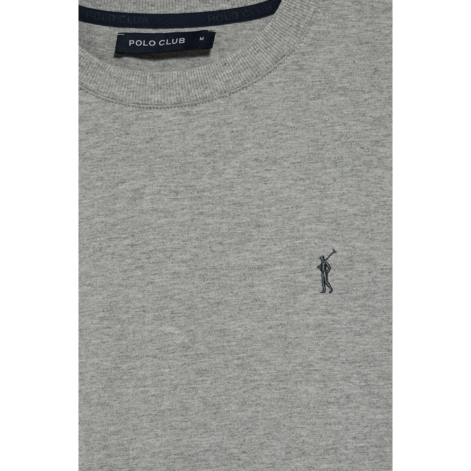 Camiseta gris vigoré con cuello redondo y bordado Rigby Go