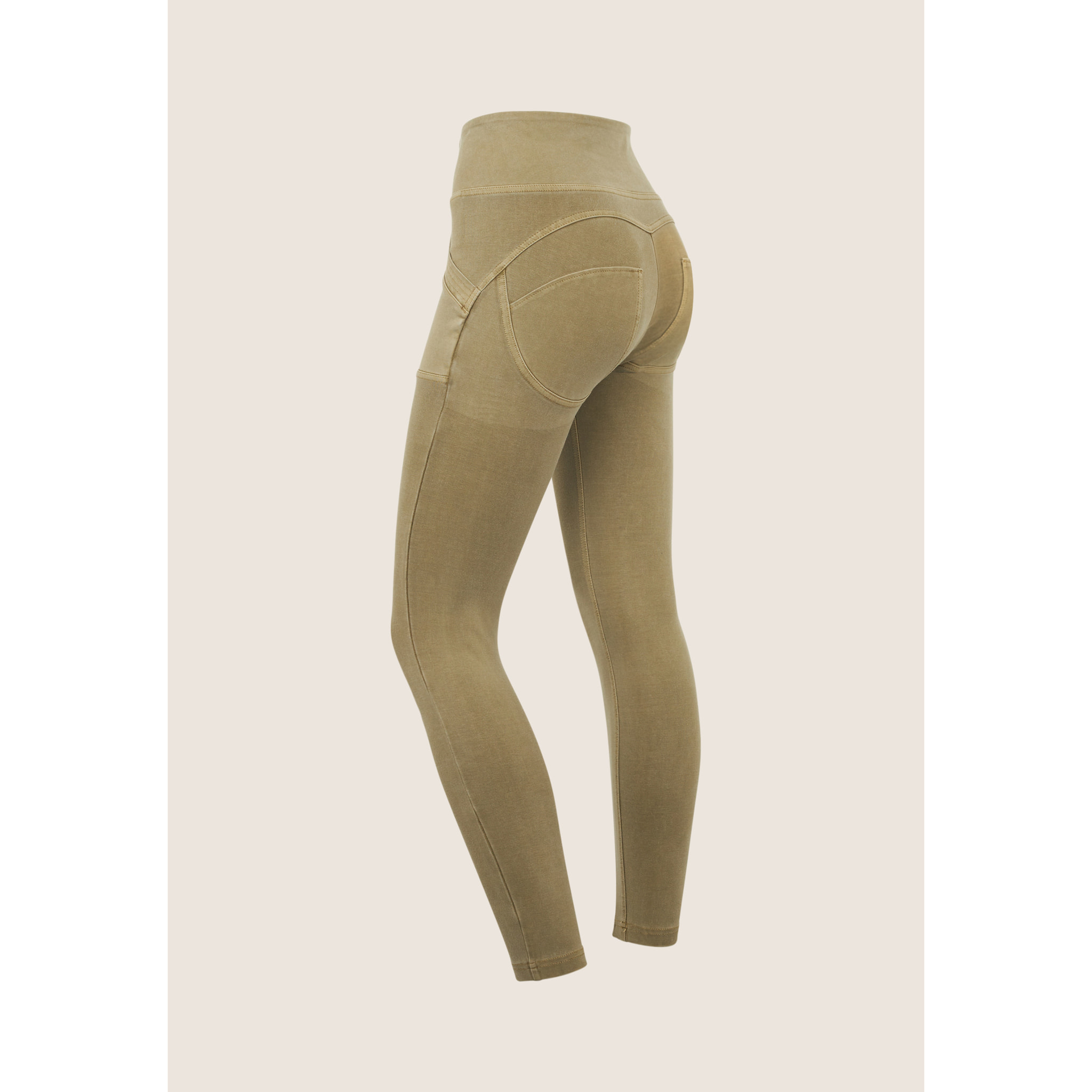 Pantaloni WR.UP vita alta lunghezza 7/8 effetto vissuto