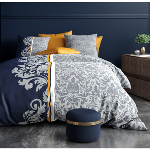 Parure housse de couette 100% coton 57fils + 2 taies Arabesque
