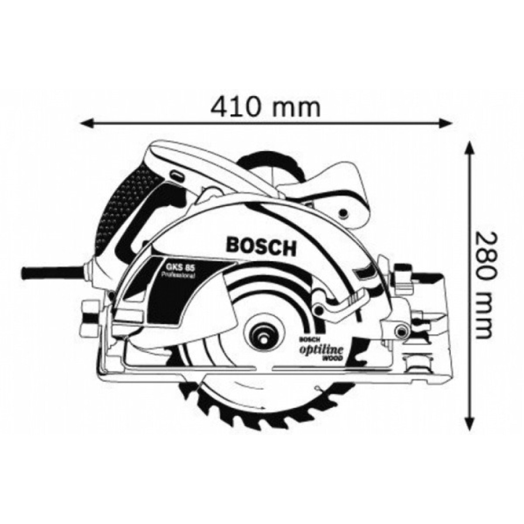 060157A000 Scie circulaire GKS85 235 mm 2200 W en carton