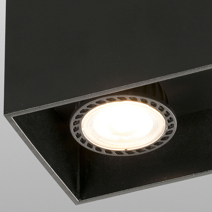 TECTO 2L Plafonnier noire GU10
