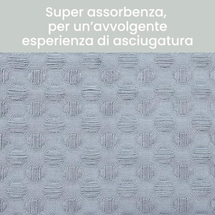 Set asciugamani bagno in cotone - AZZURRO
