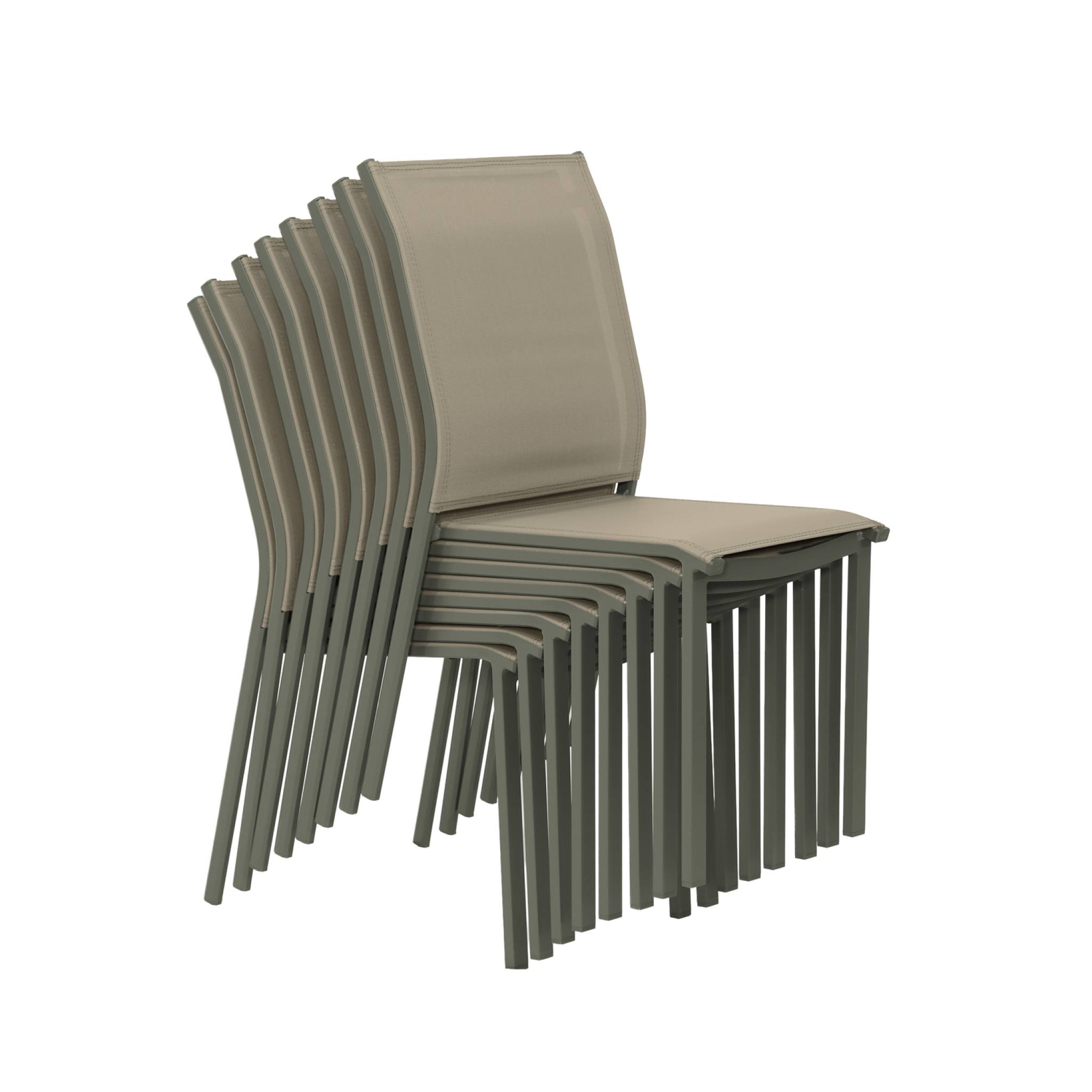 Table de jardin aluminium + 8 assises  ZARO + BUFFALO
