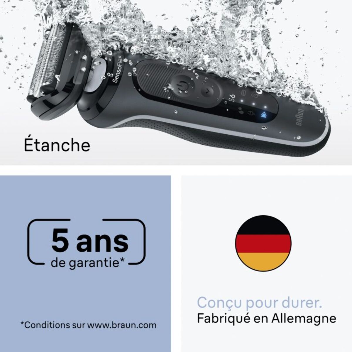 Rasoir électrique BRAUN Series 6 62-G1650s