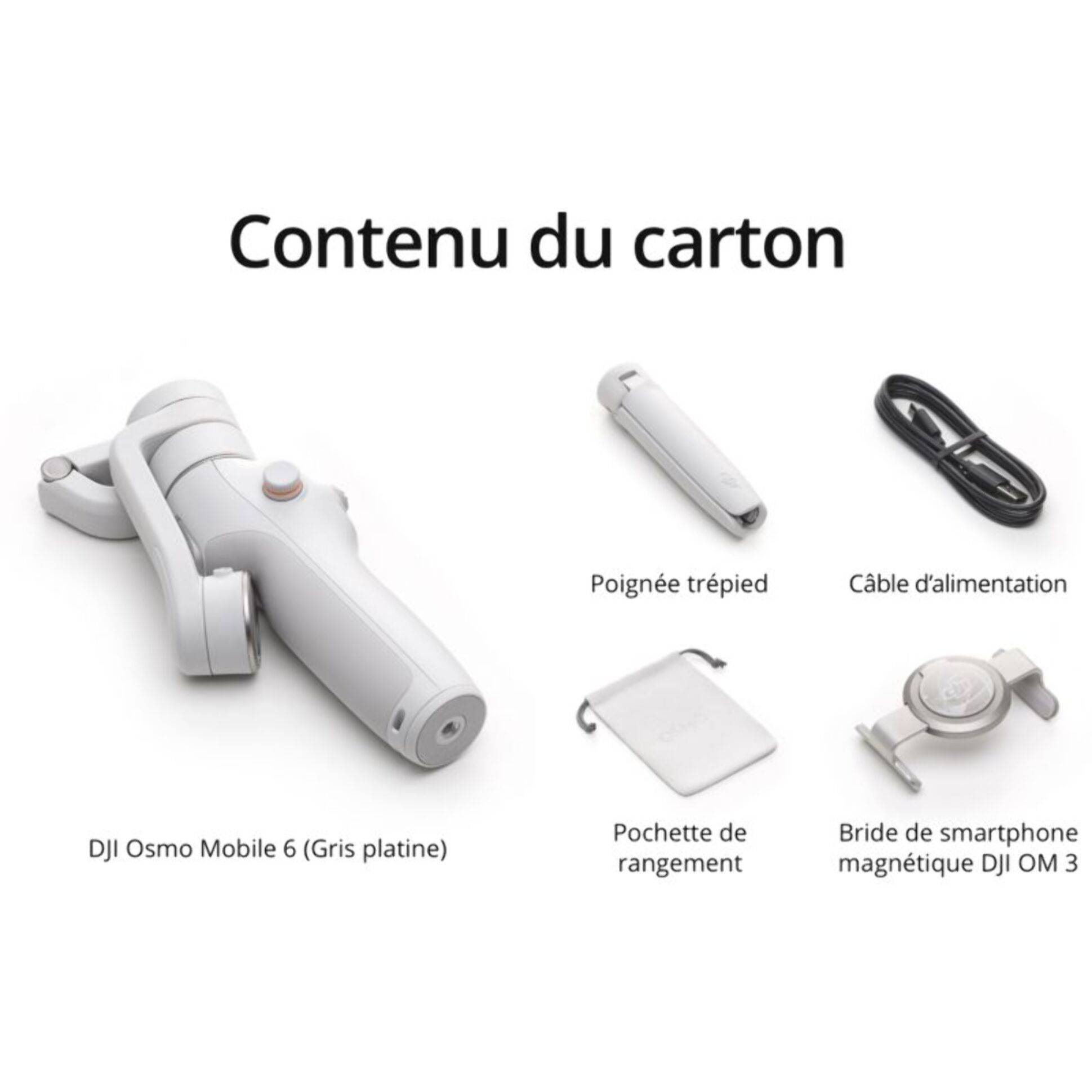 Stabilisateur DJI Osmo Mobile 6 Platinum Gray