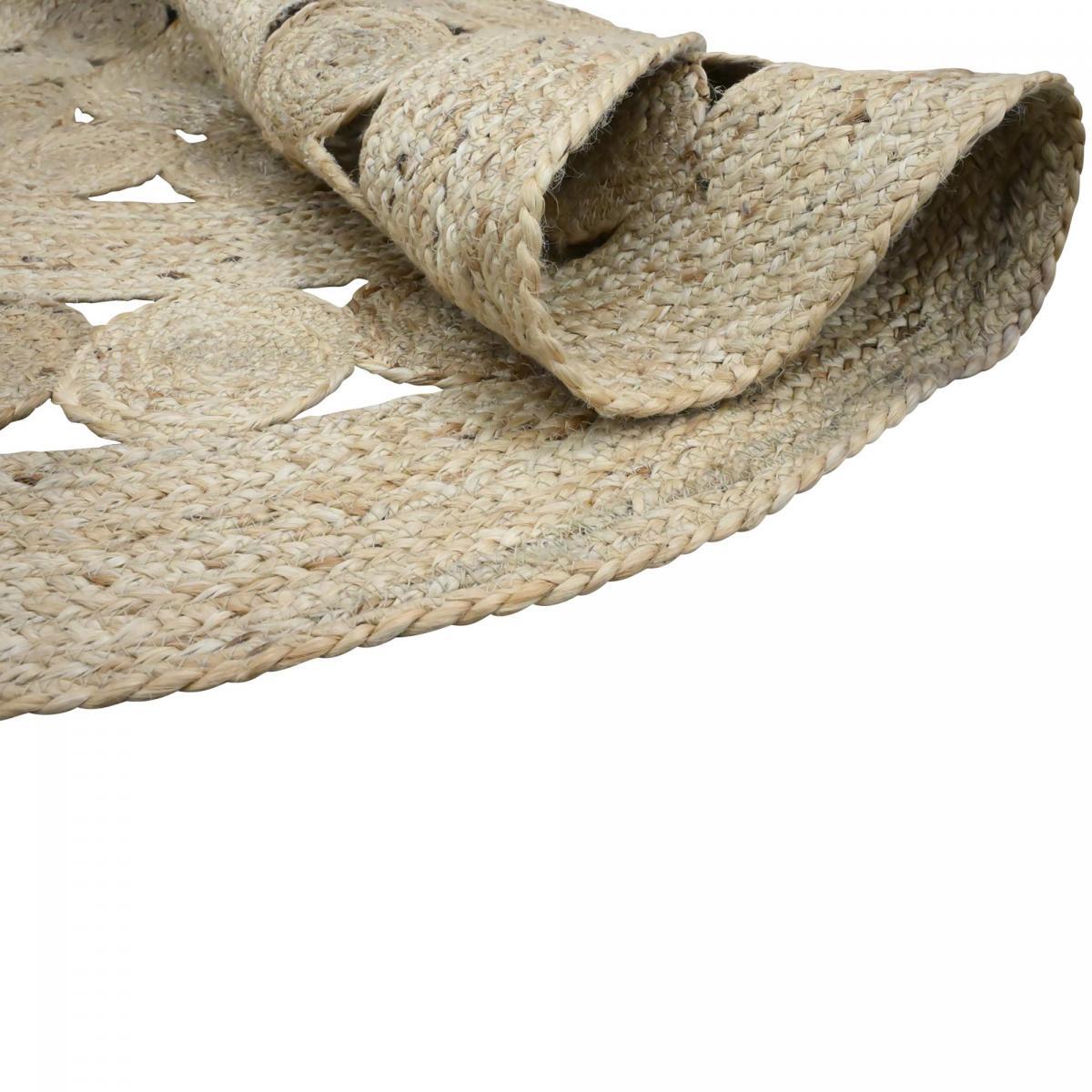 Tapis rond NIJA , tapis jute artisanal