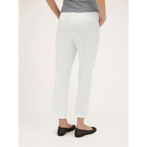 Motivi - Pantalones kick flare de color liso - Blanco