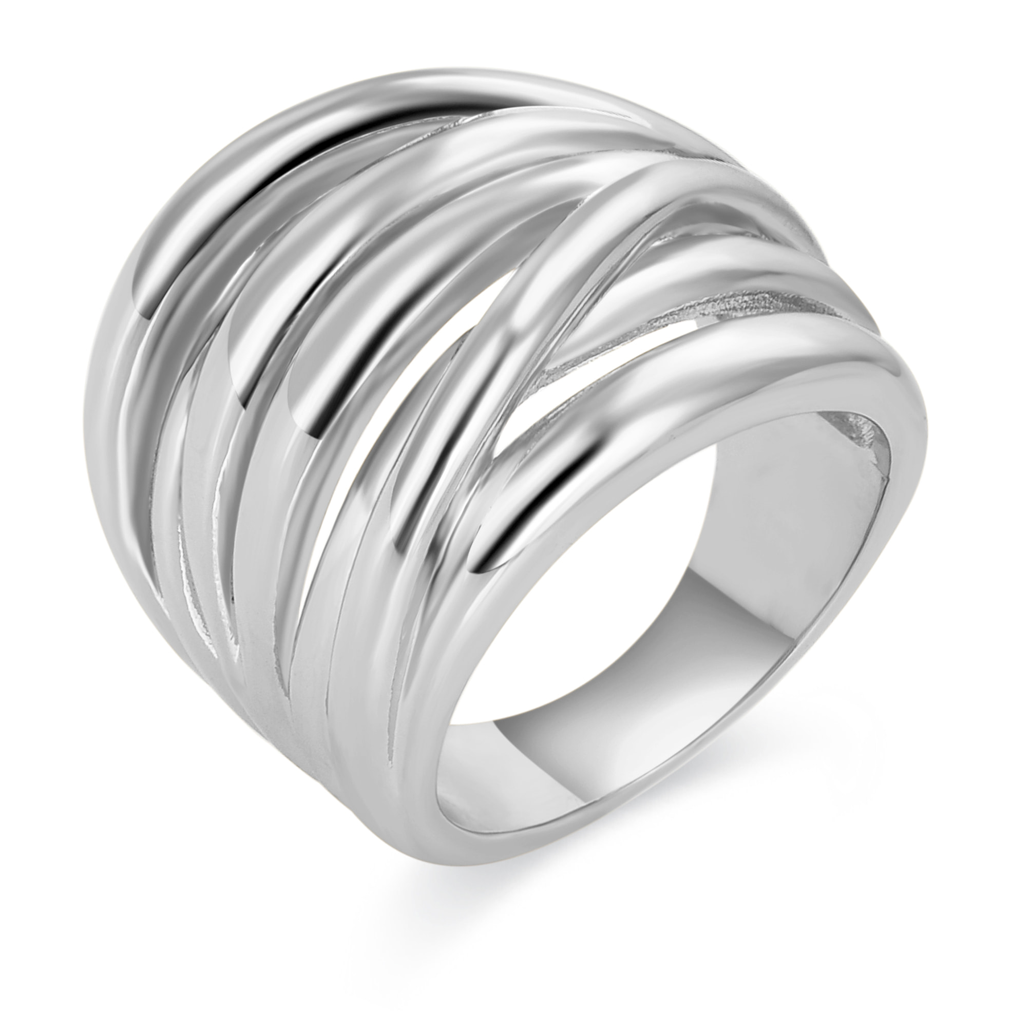Anillo acabado en rodio