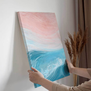 Tableau vague pastel apaisant Toile imprimée