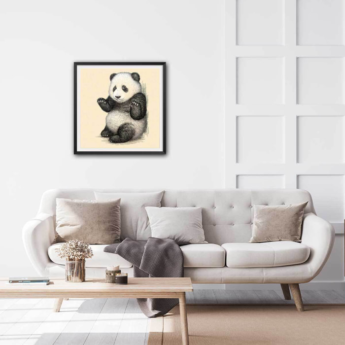 Affiche enfant Affiche illustration vintage panda Affiche seule